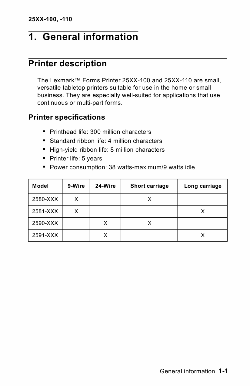 Lexmark Forms 25XX Service Manual-2